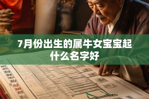 7月份出生的属牛女宝宝起什么名字好 7月份出生的属牛女宝宝起什么名字好