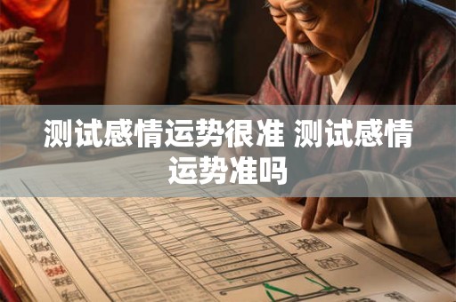 测试感情运势很准 测试感情运势准吗