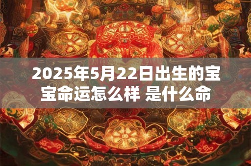 2025年5月22日出生的宝宝命运怎么样 是什么命 2025年5月22日出生的宝宝命运怎么样 是什么命