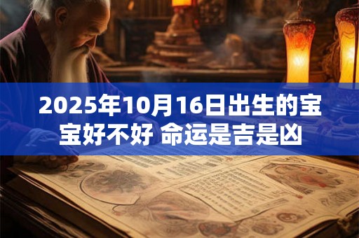 2025年10月16日出生的宝宝好不好 命运是吉是凶 2025年10月16日出生的宝宝好不好 命运是吉是凶