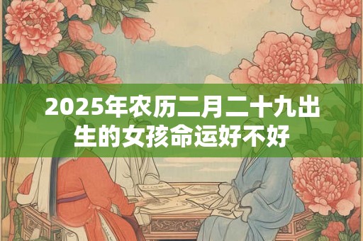 2025年农历二月二十九出生的女孩命运好不好 2025年农历二月二十九出生的女孩命运好不好