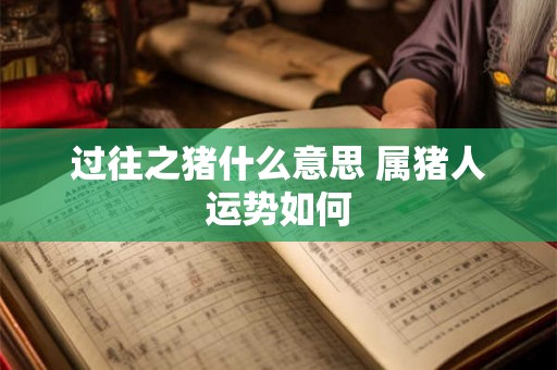 过往之猪什么意思 属猪人运势如何 过往之猪什么意思 属猪人运势如何