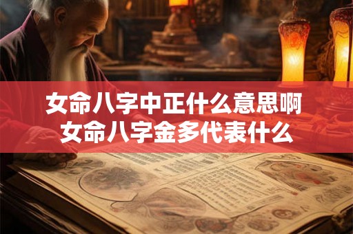 女命八字中正什么意思啊 女命八字金多代表什么 女命八字中正什么意思啊 女命八字金多代表什么