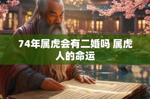 74年属虎会有二婚吗 属虎人的命运 74年属虎会有二婚吗 属虎人的命运