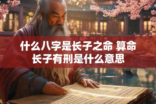 什么八字是长子之命 算命长子有刑是什么意思 什么八字是长子之命 算命长子有刑是什么意思