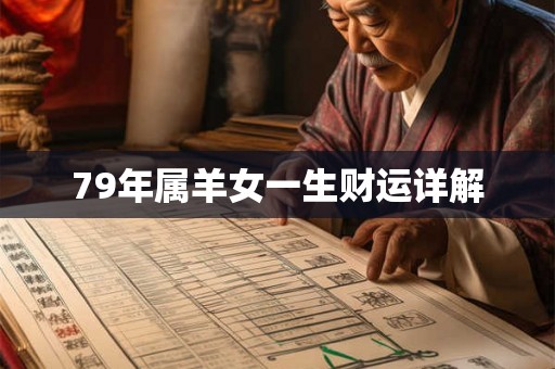 79年属羊女一生财运详解 79年属羊女一生财运详解