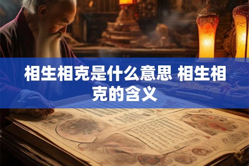 相生相克是什么意思 相生相克的含义 相生相克是什么意思 相生相克的含义