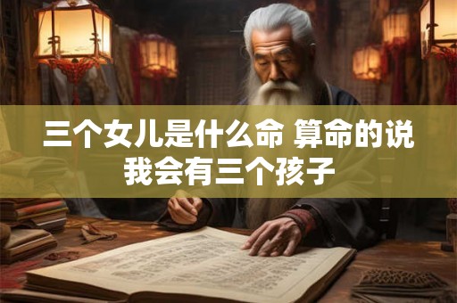 三个女儿是什么命 算命的说我会有三个孩子 三个女儿是什么命 算命的说我会有三个孩子