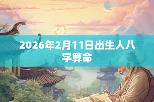 2026年2月11日出生人八字算命 2026年2月11日出生人八字算命