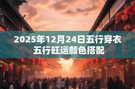 2025年12月24日五行穿衣 五行旺运颜色搭配