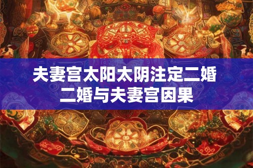 夫妻宫太阳太阴注定二婚 二婚与夫妻宫因果