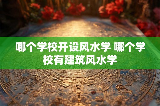 哪个学校开设风水学 哪个学校有建筑风水学 哪个学校开设风水学 哪个学校有建筑风水学