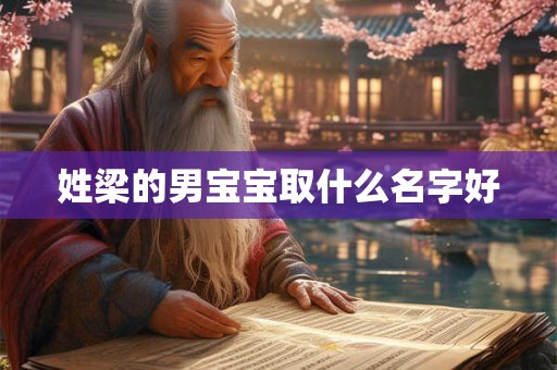 姓梁的男宝宝取什么名字好 姓梁的男宝宝取什么名字好