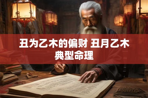 丑为乙木的偏财 丑月乙木典型命理 丑为乙木的偏财 丑月乙木典型命理