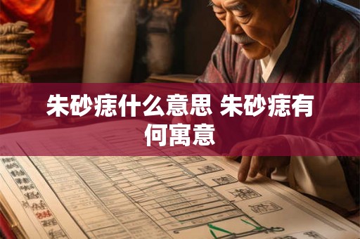 朱砂痣什么意思 朱砂痣有何寓意 朱砂痣什么意思 朱砂痣有何寓意