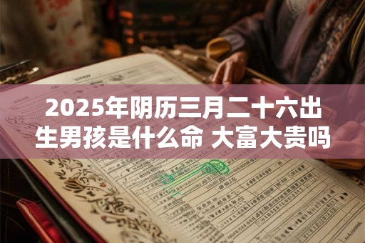2025年阴历三月二十六出生男孩是什么命 大富大贵吗