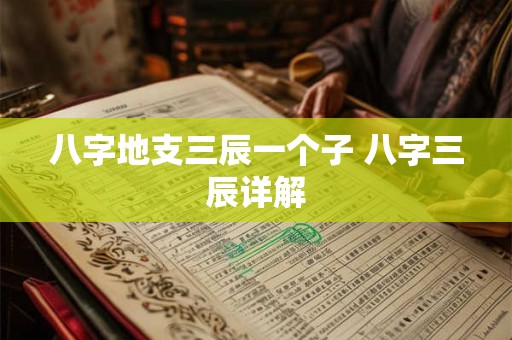 八字地支三辰一个子 八字三辰详解