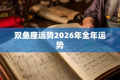 双鱼座运势2026年全年运势 双鱼座运势2026年全年运势