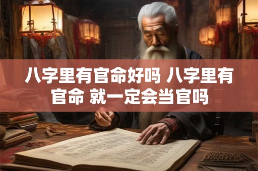 八字里有官命好吗 八字里有官命 就一定会当官吗 八字里有官命好吗 八字里有官命 就一定会当官吗