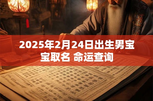 2025年2月24日出生男宝宝取名 命运查询
