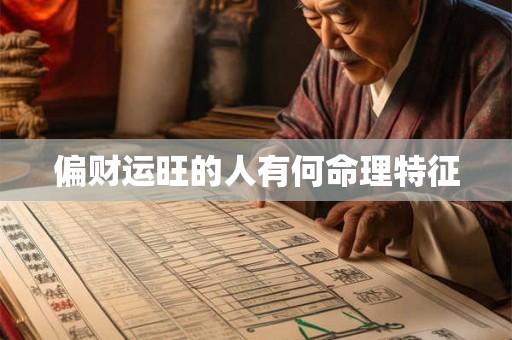 偏财运旺的人有何命理特征