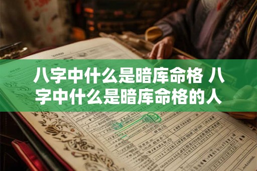 八字中什么是暗库命格 八字中什么是暗库命格的人 八字中什么是暗库命格 八字中什么是暗库命格的人