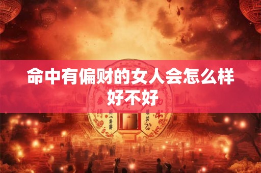 命中有偏财的女人会怎么样 好不好 命中有偏财的女人会怎么样 好不好