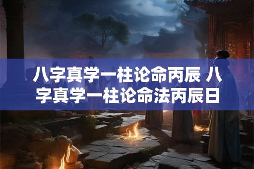 八字真学一柱论命丙辰 八字真学一柱论命法丙辰日 八字真学一柱论命丙辰 八字真学一柱论命法丙辰日