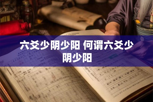 六爻少阴少阳 何谓六爻少阴少阳 六爻少阴少阳 何谓六爻少阴少阳