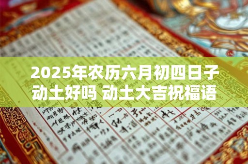 2025年农历六月初四日子动土好吗 动土大吉祝福语