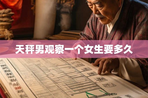 天秤男观察一个女生要多久 天秤男观察一个女生要多久