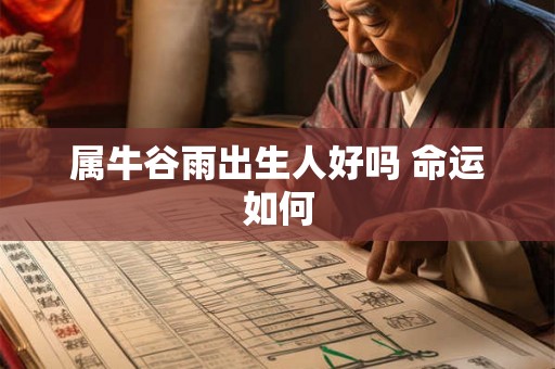 属牛谷雨出生人好吗 命运如何