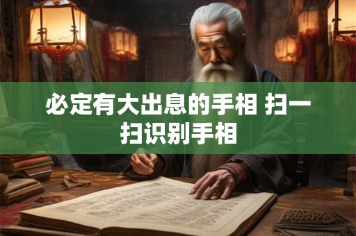 必定有大出息的手相 扫一扫识别手相 必定有大出息的手相 扫一扫识别手相