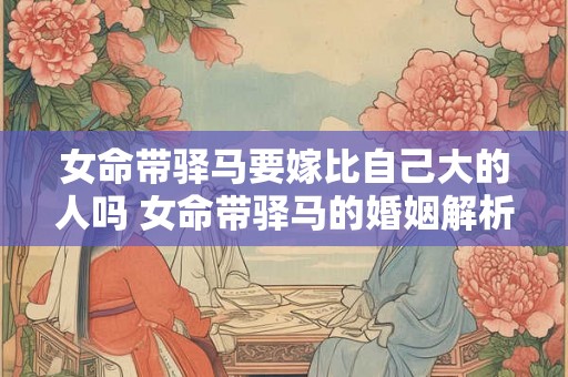 女命带驿马要嫁比自己大的人吗 女命带驿马的婚姻解析