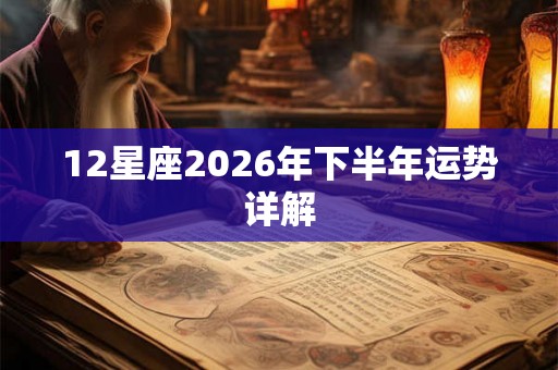 12星座2026年下半年运势详解 12星座2026年下半年运势详解