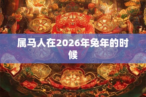 属马人在2026年兔年的时候