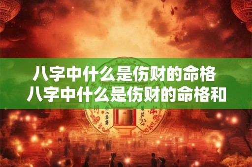 八字中什么是伤财的命格 八字中什么是伤财的命格和命格 八字中什么是伤财的命格 八字中什么是伤财的命格和命格