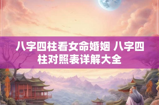 八字四柱看女命婚姻 八字四柱对照表详解大全 八字四柱看女命婚姻 八字四柱对照表详解大全