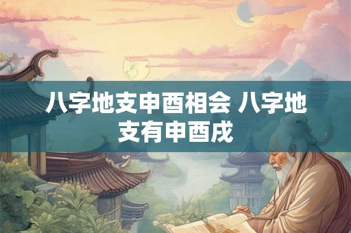 八字地支申酉相会 八字地支有申酉戌 八字地支申酉相会 八字地支有申酉戌