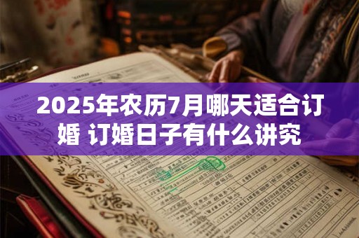 2025年农历7月哪天适合订婚 订婚日子有什么讲究
