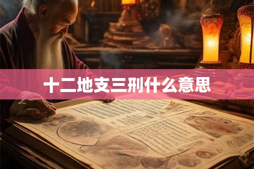 十二地支三刑什么意思 十二地支三刑什么意思