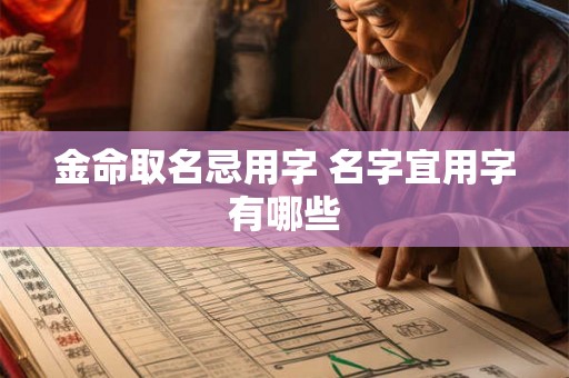 金命取名忌用字 名字宜用字有哪些 金命取名忌用字 名字宜用字有哪些