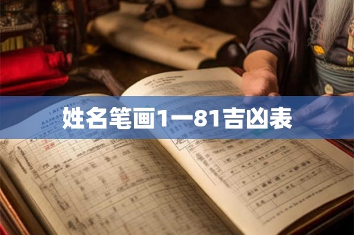 姓名笔画1一81吉凶表 姓名笔画1一81吉凶表