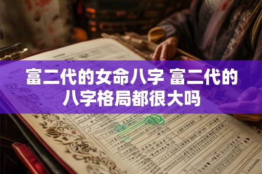 富二代的女命八字 富二代的八字格局都很大吗 富二代的女命八字 富二代的八字格局都很大吗