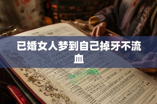 已婚女人梦到自己掉牙不流血 已婚女人梦到自己掉牙不流血