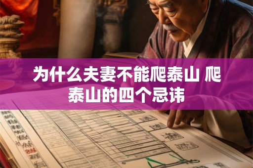 为什么夫妻不能爬泰山 爬泰山的四个忌讳