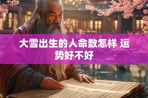 大雪出生的人命数怎样 运势好不好 大雪出生的人命数怎样 运势好不好