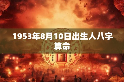 1953年8月10日出生人八字算命 1953年8月10日出生人八字算命