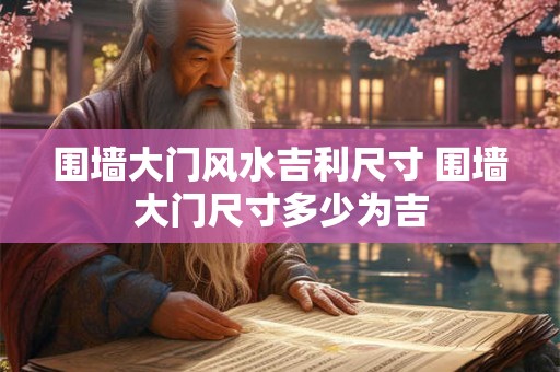 围墙大门风水吉利尺寸 围墙大门尺寸多少为吉