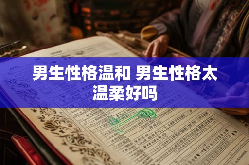 男生性格温和 男生性格太温柔好吗 男生性格温和 男生性格太温柔好吗